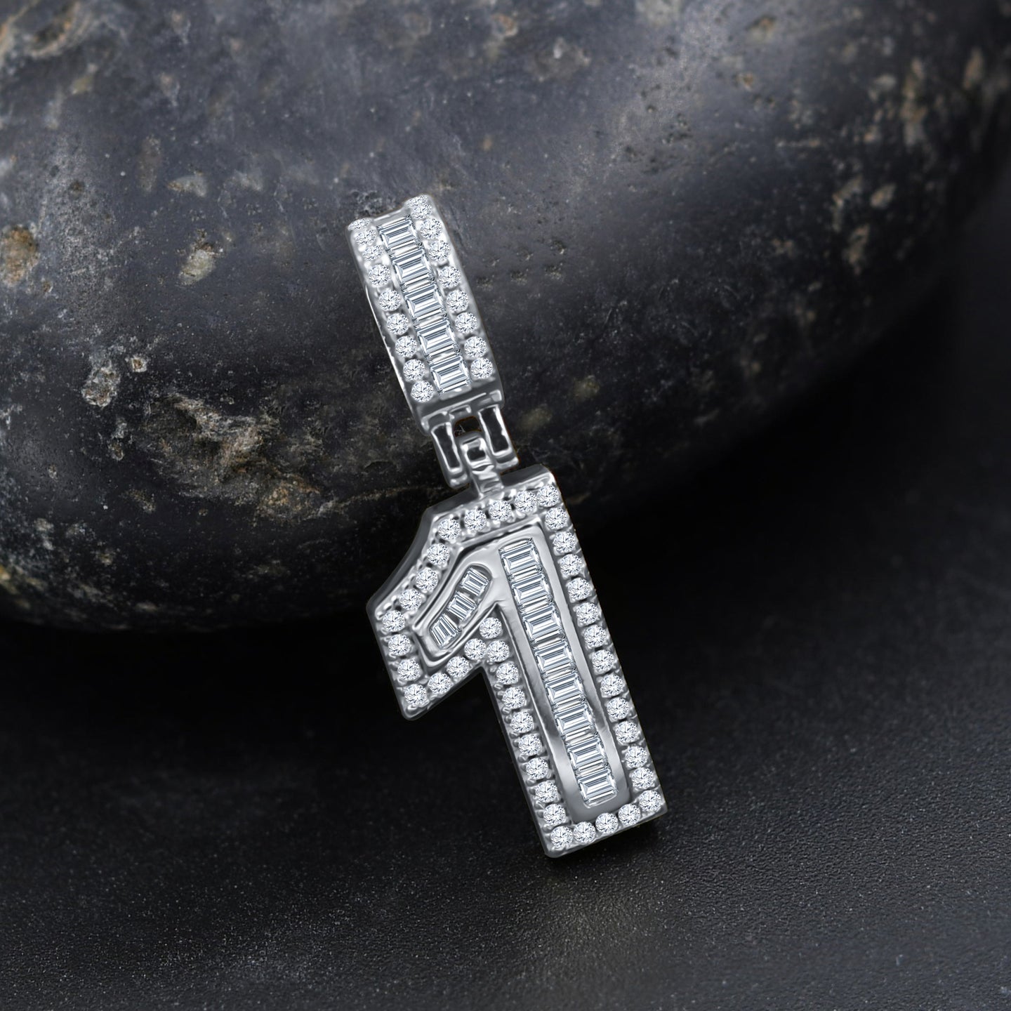 CIPHER STERLING SILVER (NUMERIC) PENDANT WITH CZ I 9218361