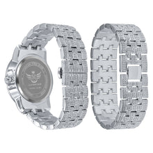 CANDIDUS PRINCESS CUT ICED OUT WATCH & BRACELET SET I 5307256