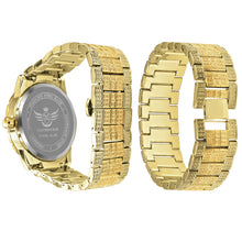 LUXE ROMAN INDEXED ICED OUT WATCH & BRACELET SET I 530712