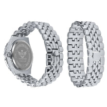 PURPUREUS 5-LINK ICED OUT WATCH & BRACELET SET I 530701