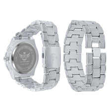 OYSTER BAGUETTE BEZEL ICED OUT WATCH & BRACELET SET | 530757