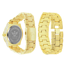 OYSTER BAGUETTE BEZEL ICED OUT WATCH & BRACELET SET | 530752