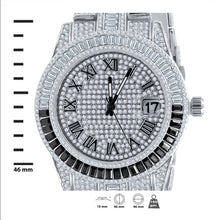 OYSTER BAGUETTE BEZEL ICED OUT WATCH & BRACELET SET | 530757
