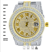 OYSTER BAGUETTE BEZEL ICED OUT WATCH & BRACELET SET| 5307542