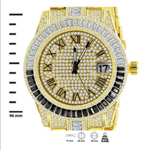 OYSTER BAGUETTE BEZEL ICED OUT WATCH & BRACELET SET | 530758