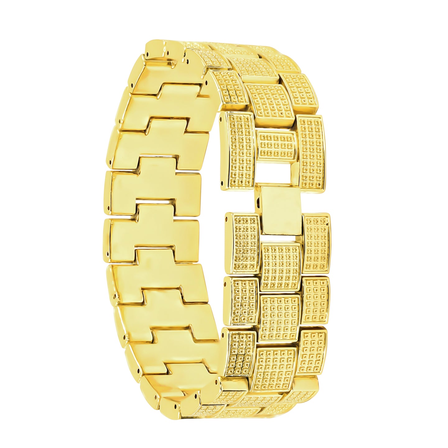 OYSTER BAGUETTE BEZEL ICED OUT WATCH & BRACELET SET | 530752