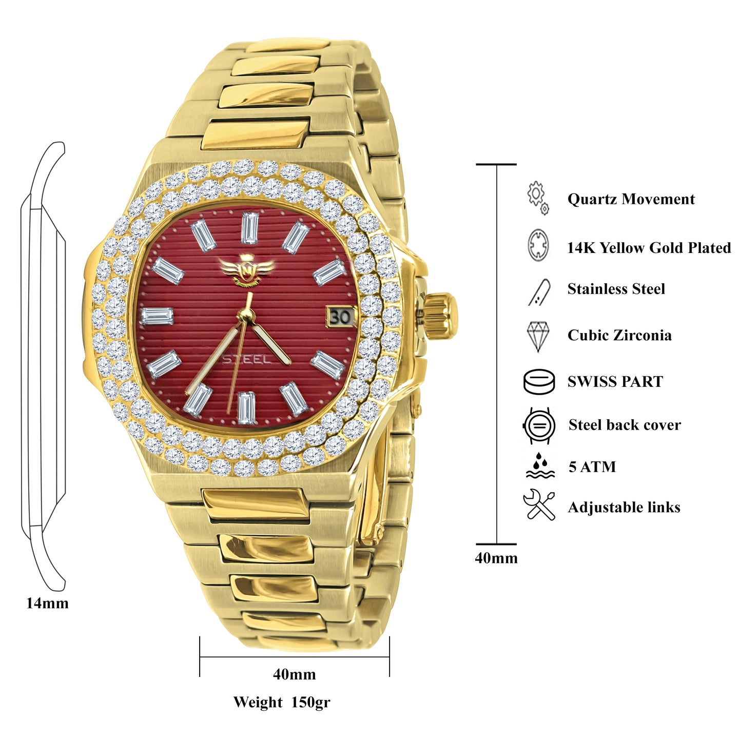 GAYLORD STEEL WATCH  | 530676