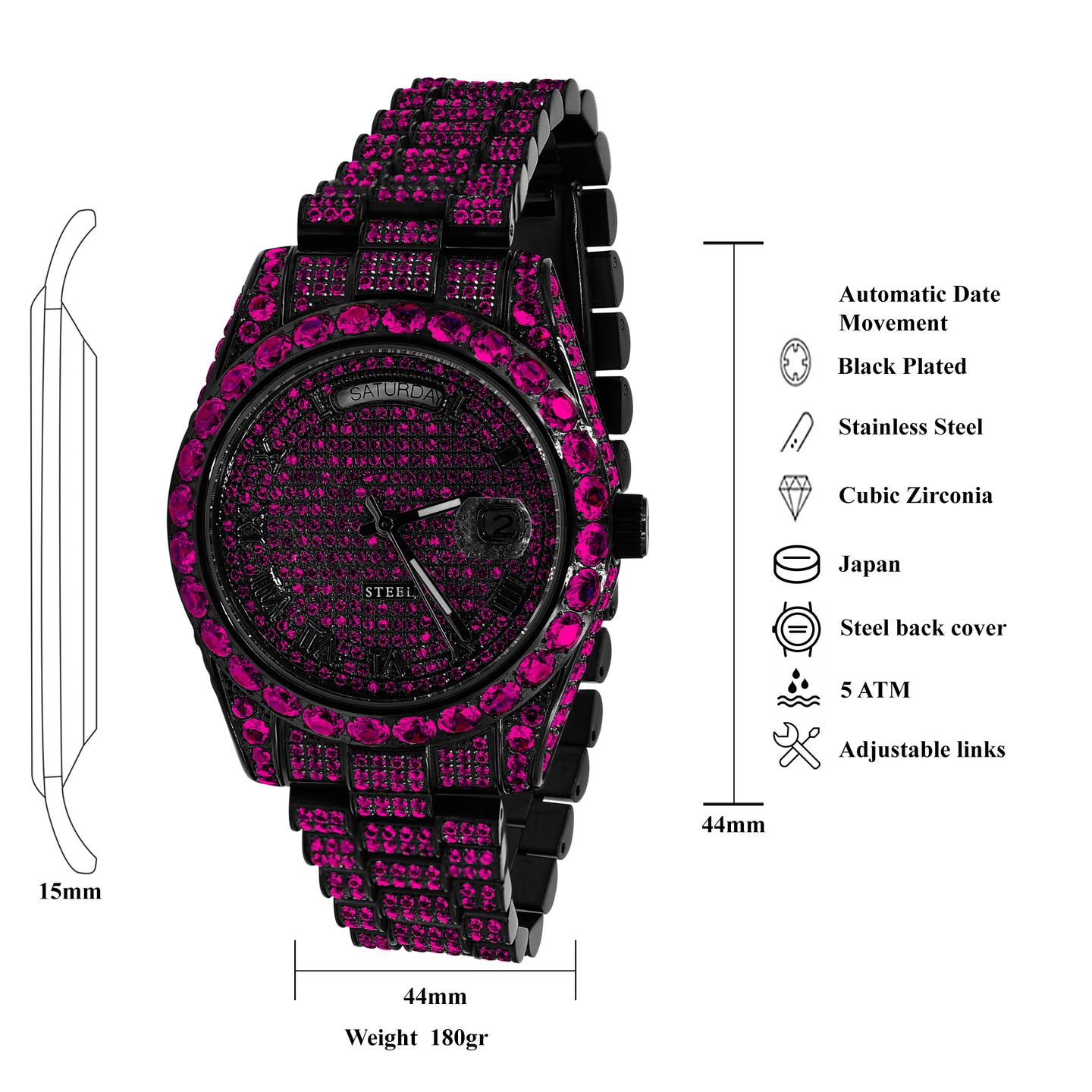 INJURIOSUS STEEL WATCH CZ  I 530846