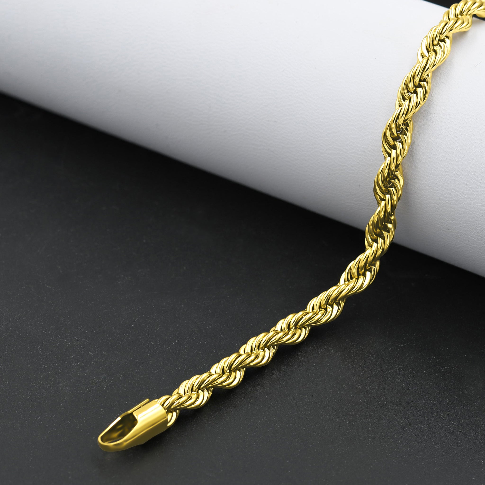 LANYARD 5MM GOLD ROPE ICED OUT BRACELET I 950852