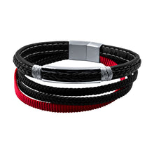 AUMENTO STEEL LATHER BRACELET  |  9310533