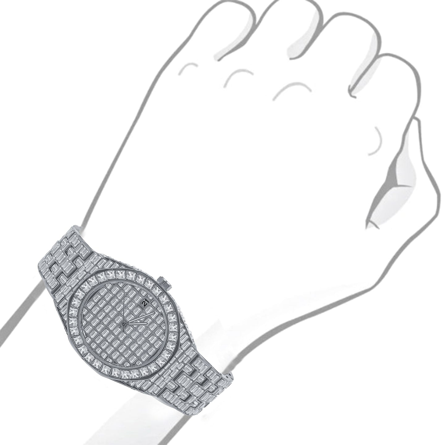 EBLOUISSANT HIP HOP CRYSTAL WATCH I 563091