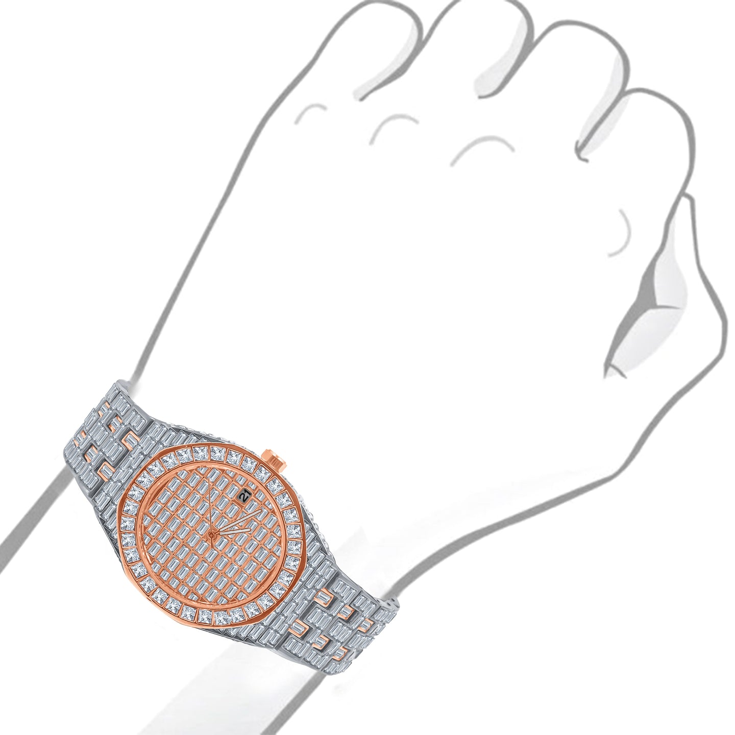 EBLOUISSANT HIP HOP CRYSTAL WATCH I 5630918