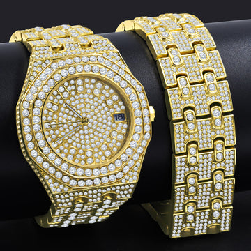 WINSOME ICED OUT WATCH & BRACELET I 530802