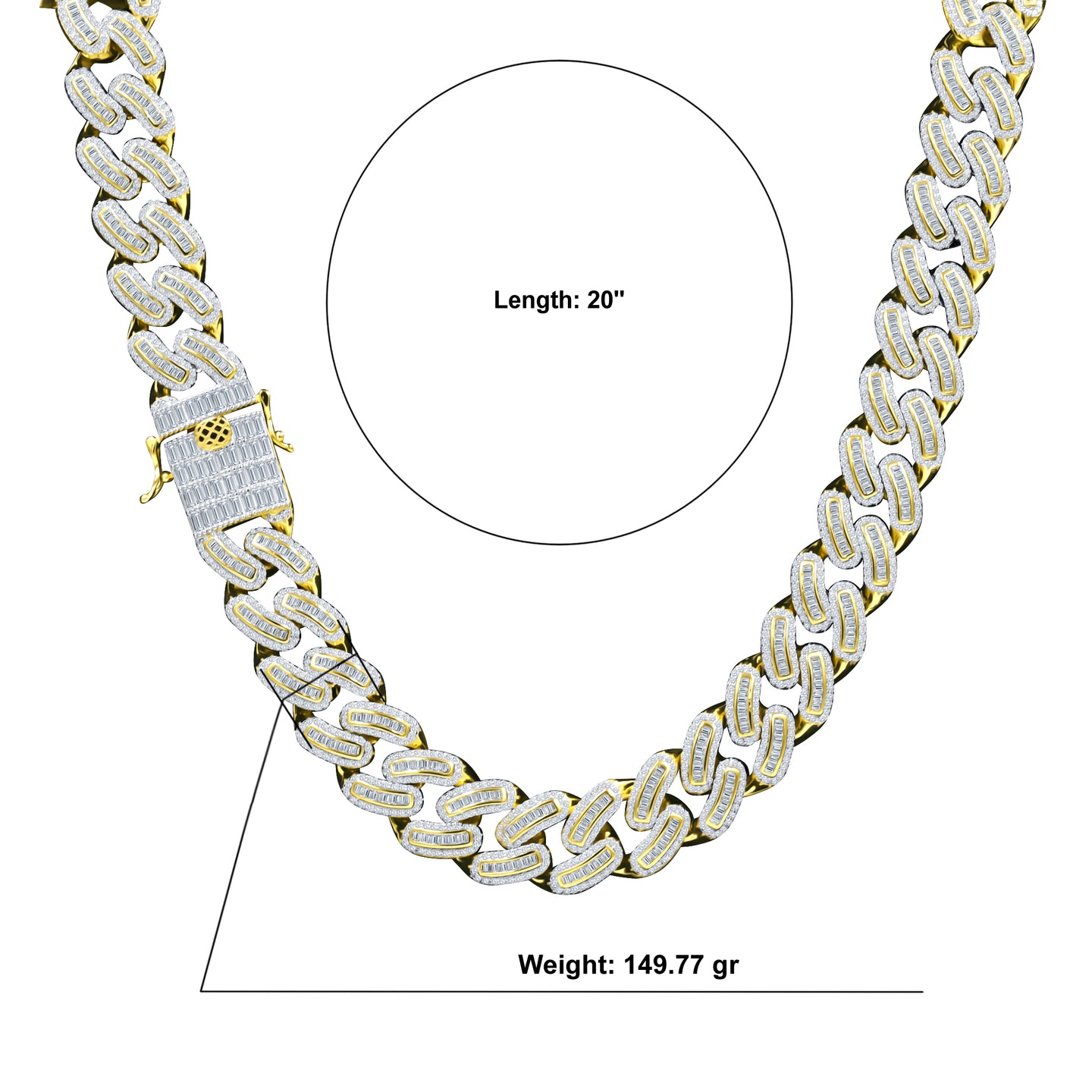 CLARA 14MM 925 SILVER CUBAN CHAIN I 9211731