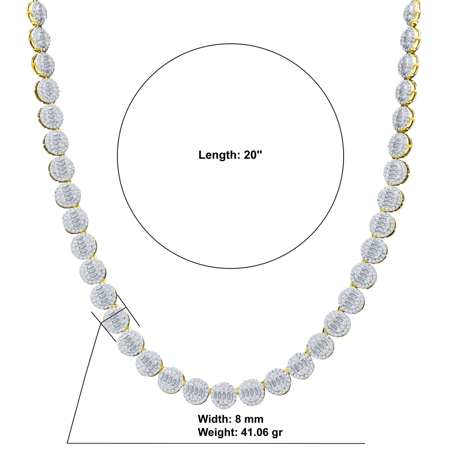 CLAIR 8MM STERLING SILVER  CHAIN  |  9220272
