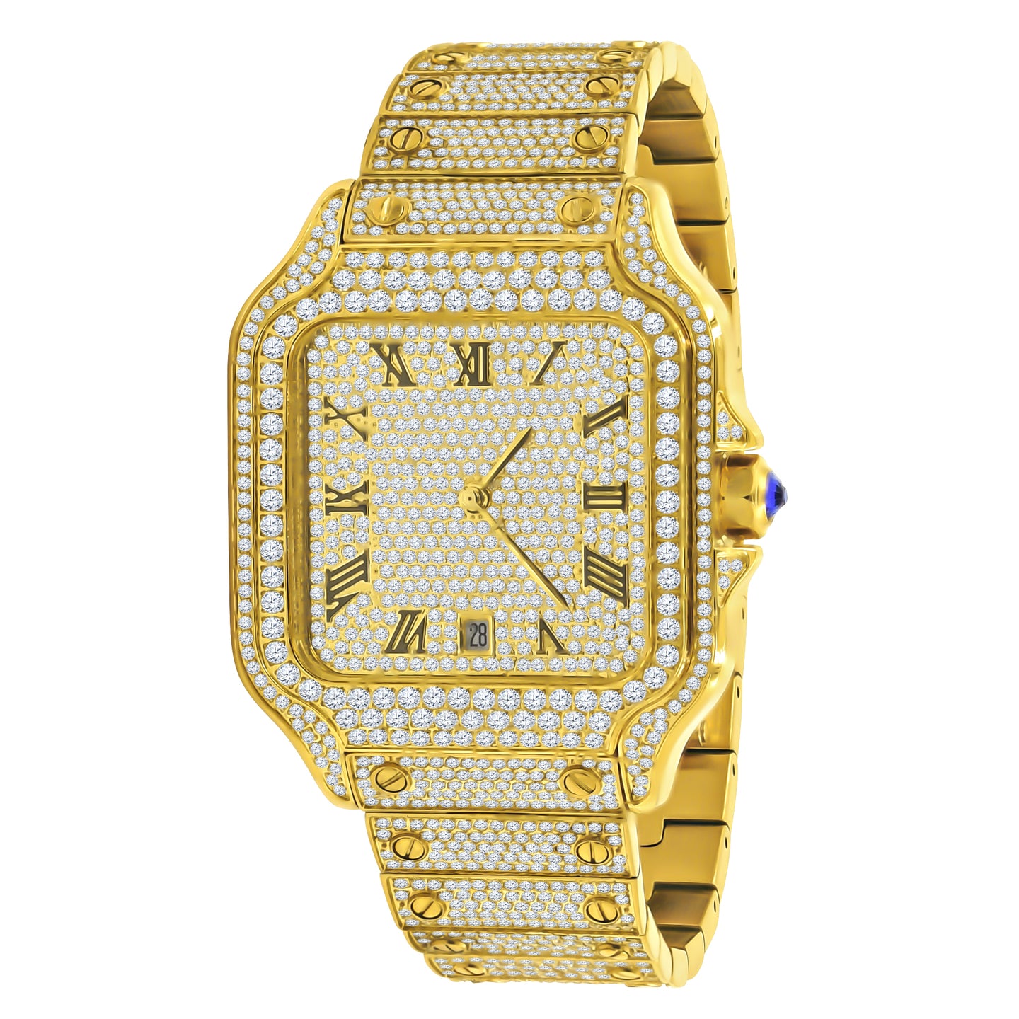 PRAEMIUM MOISSANITE DIAMOND STEEL WATCH | 590032