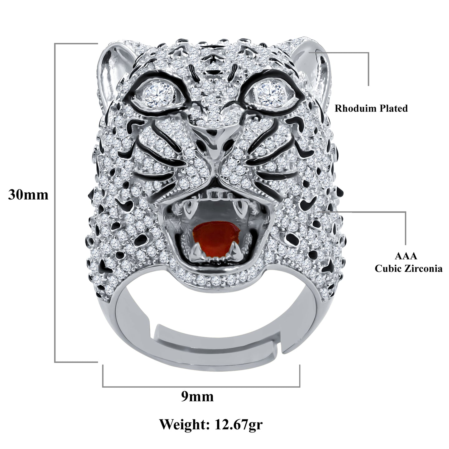 TIGRIS 925 SILVER RING CZ  | 9213141