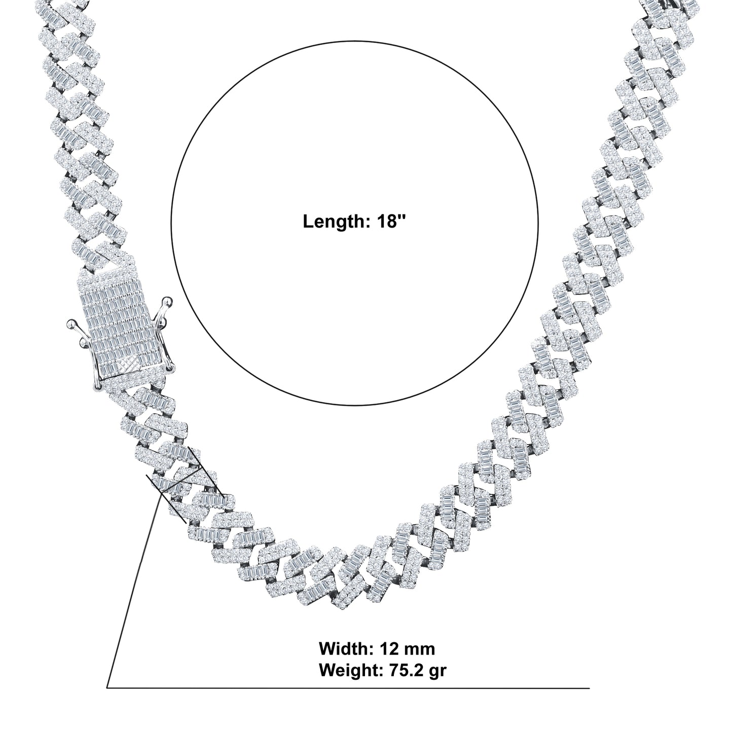 FLOE  BRASS 12MM CZ CHAIN I 963191