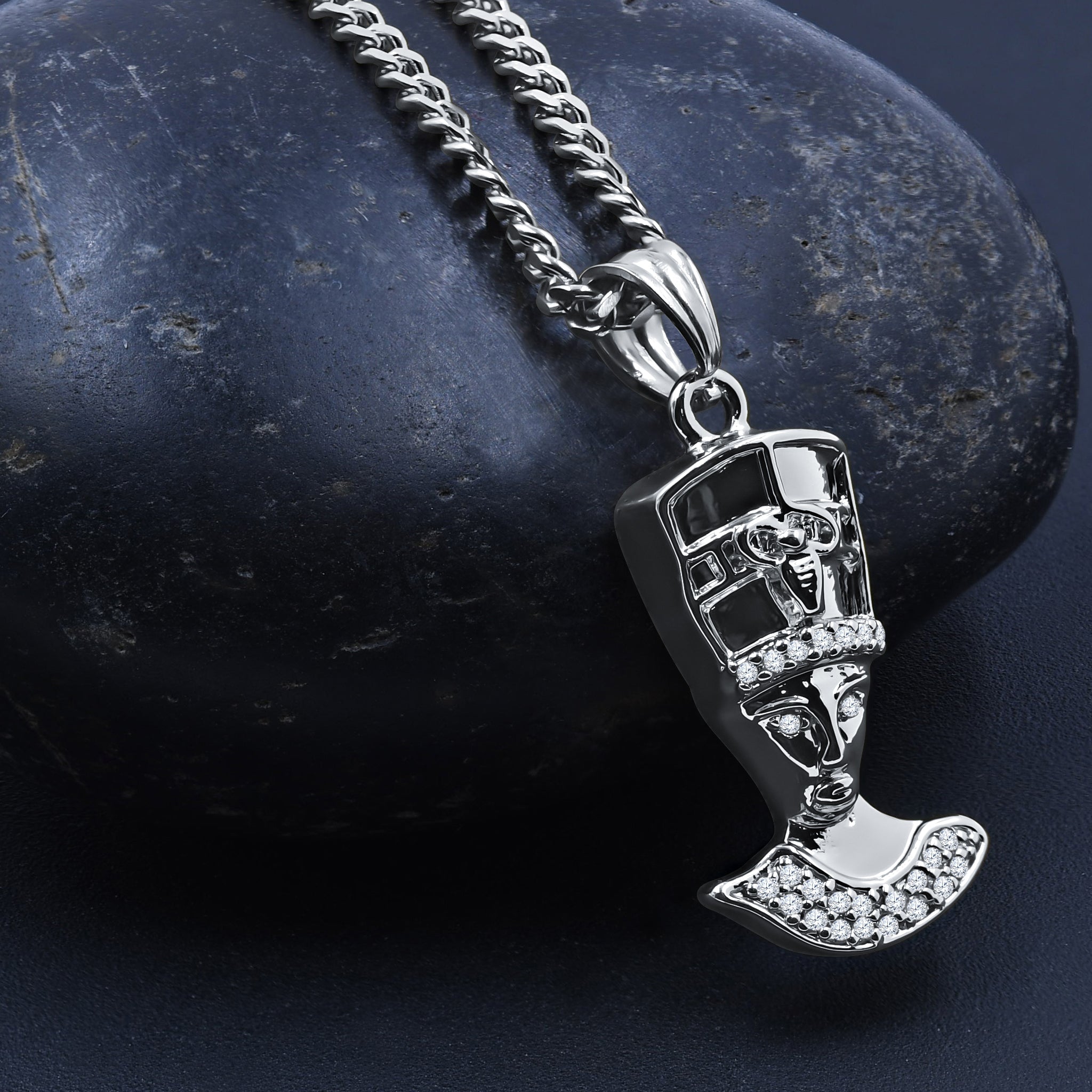 IMPERATORIUS STAINLESS STEEL CHAIN AND CHARM I D912441