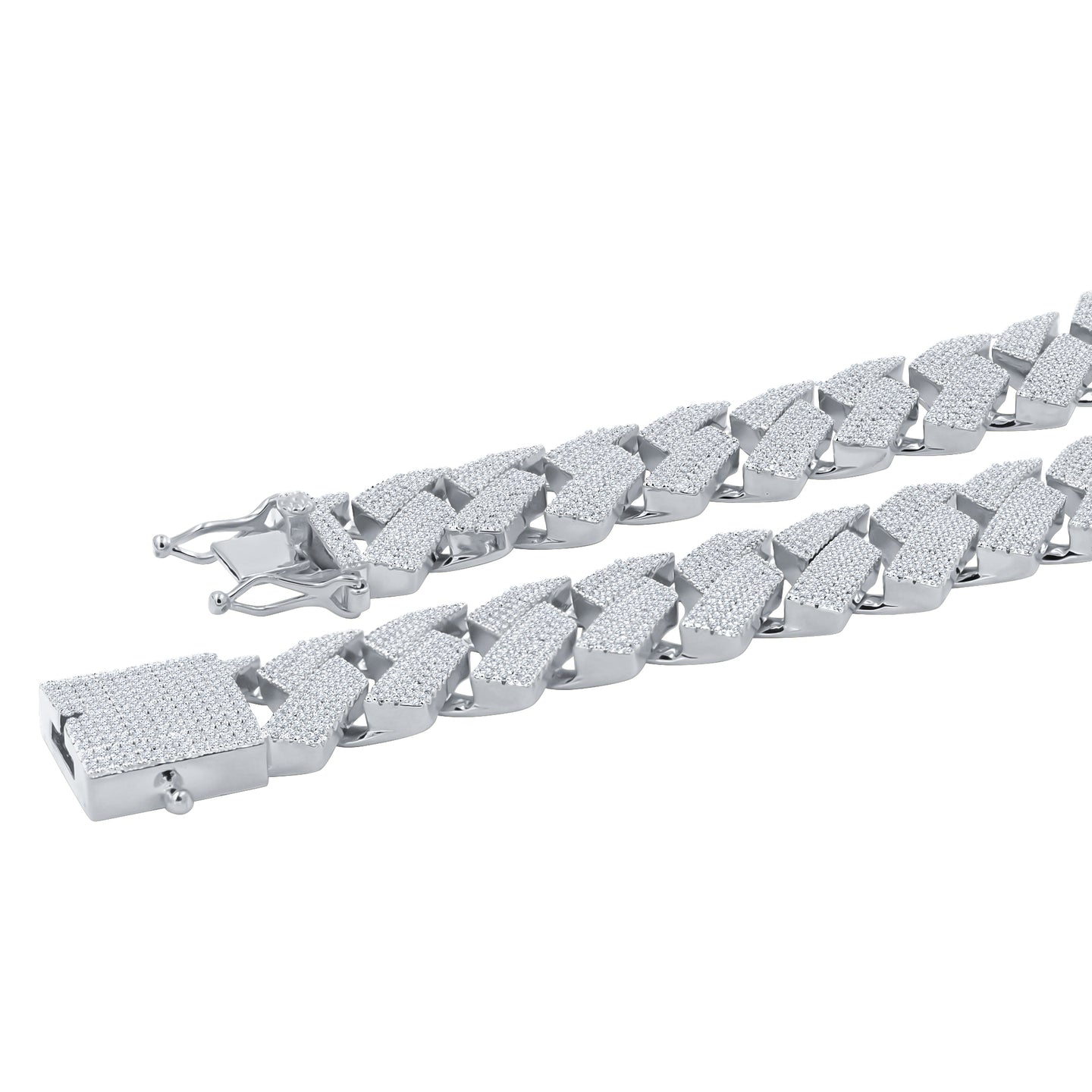 AGLOW 18MM BRASS ICED OUT CHAIN I  963211