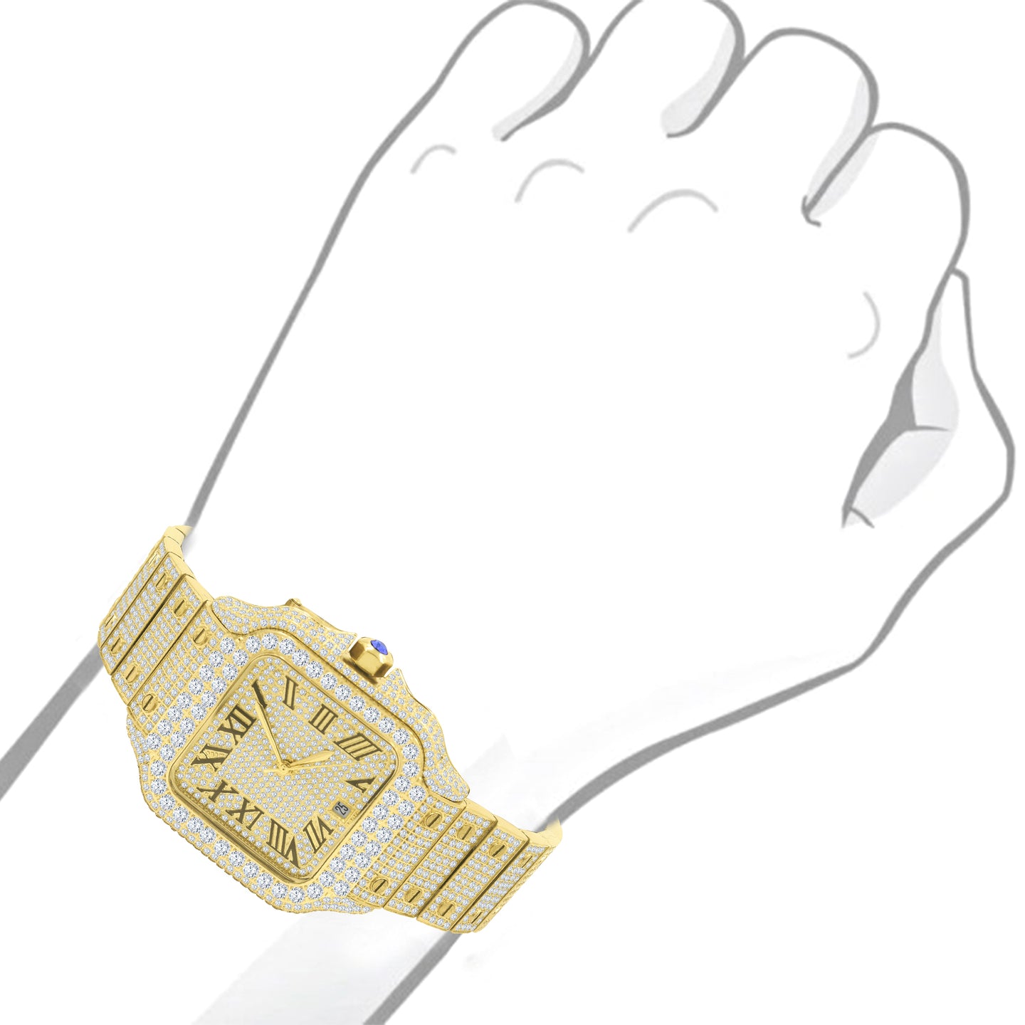 HONEYCOMB CZ STEEL WATCH I 530882