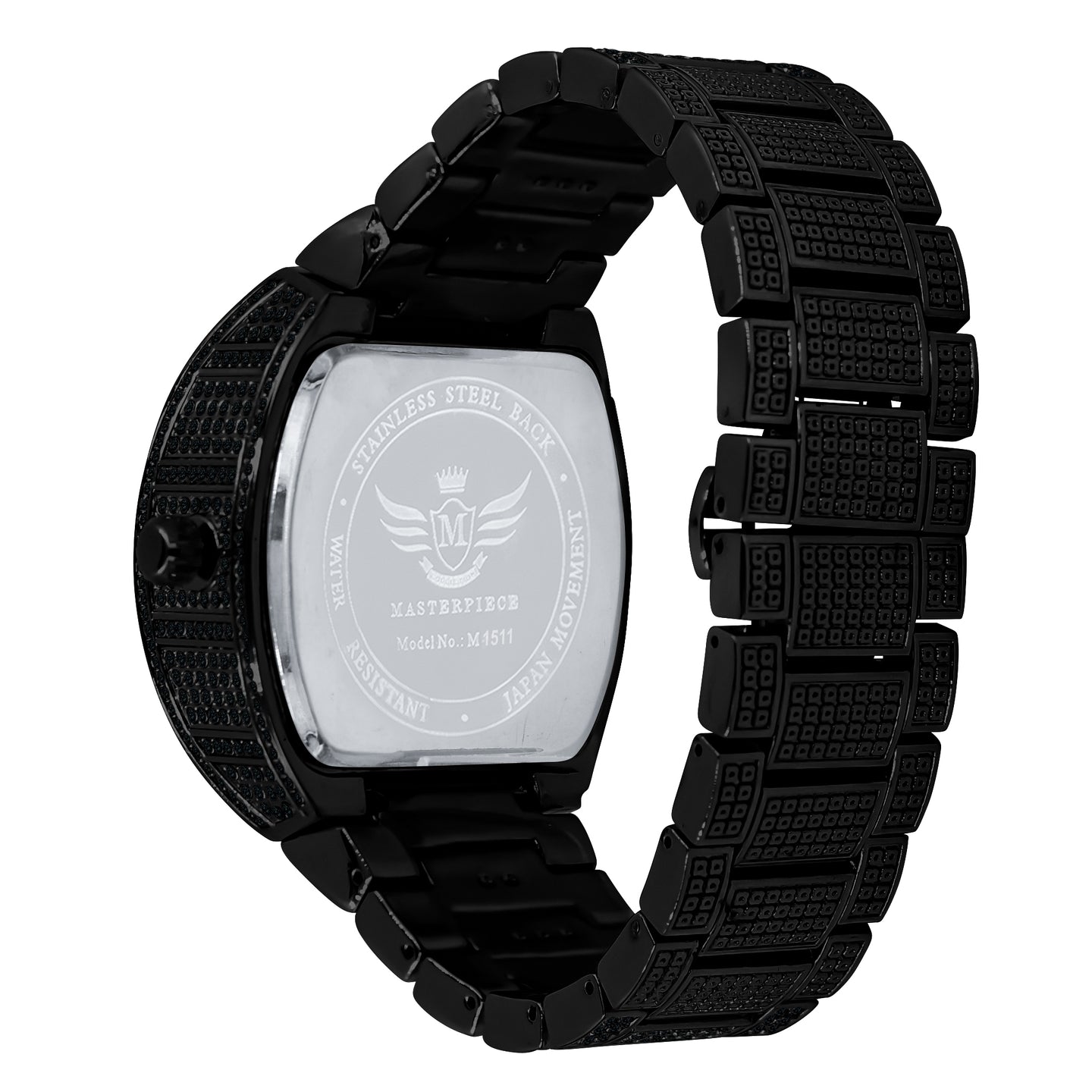 BOOGIE HIP HOP METAL WATCH CLEAR STONE |  563173