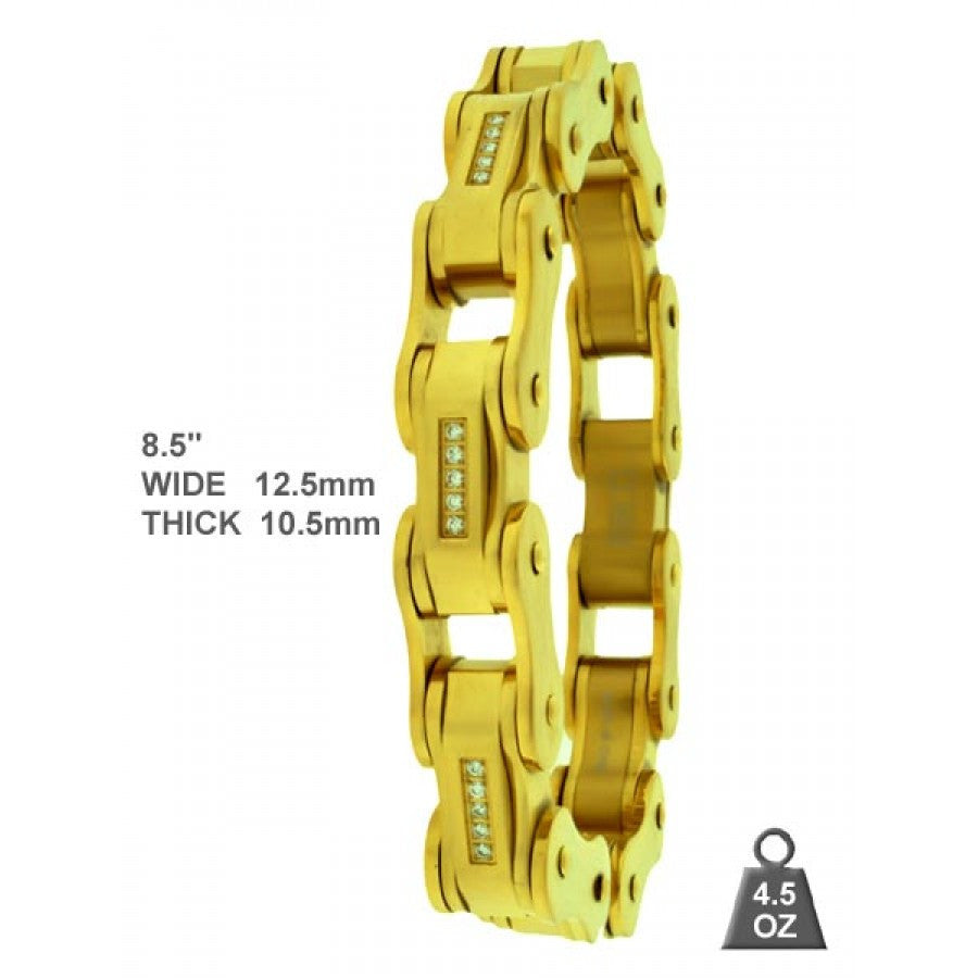 Steel Bracelet with CZ 2933-B