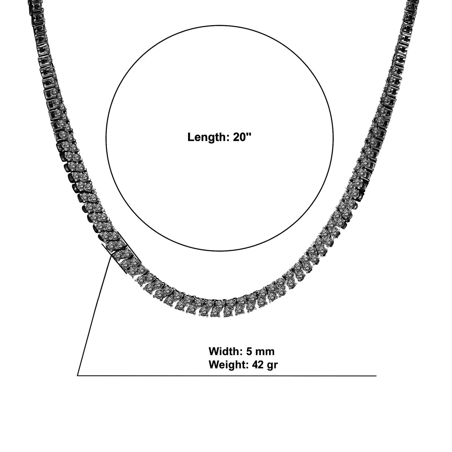 STATELY STERLING SILVER 5MM CHAIN I 9220833
