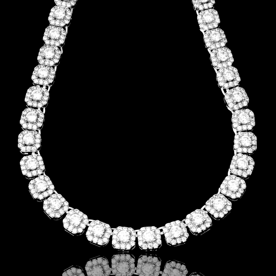 SEER SILVER MOISSANITE 6MM CHAIN   |  991521