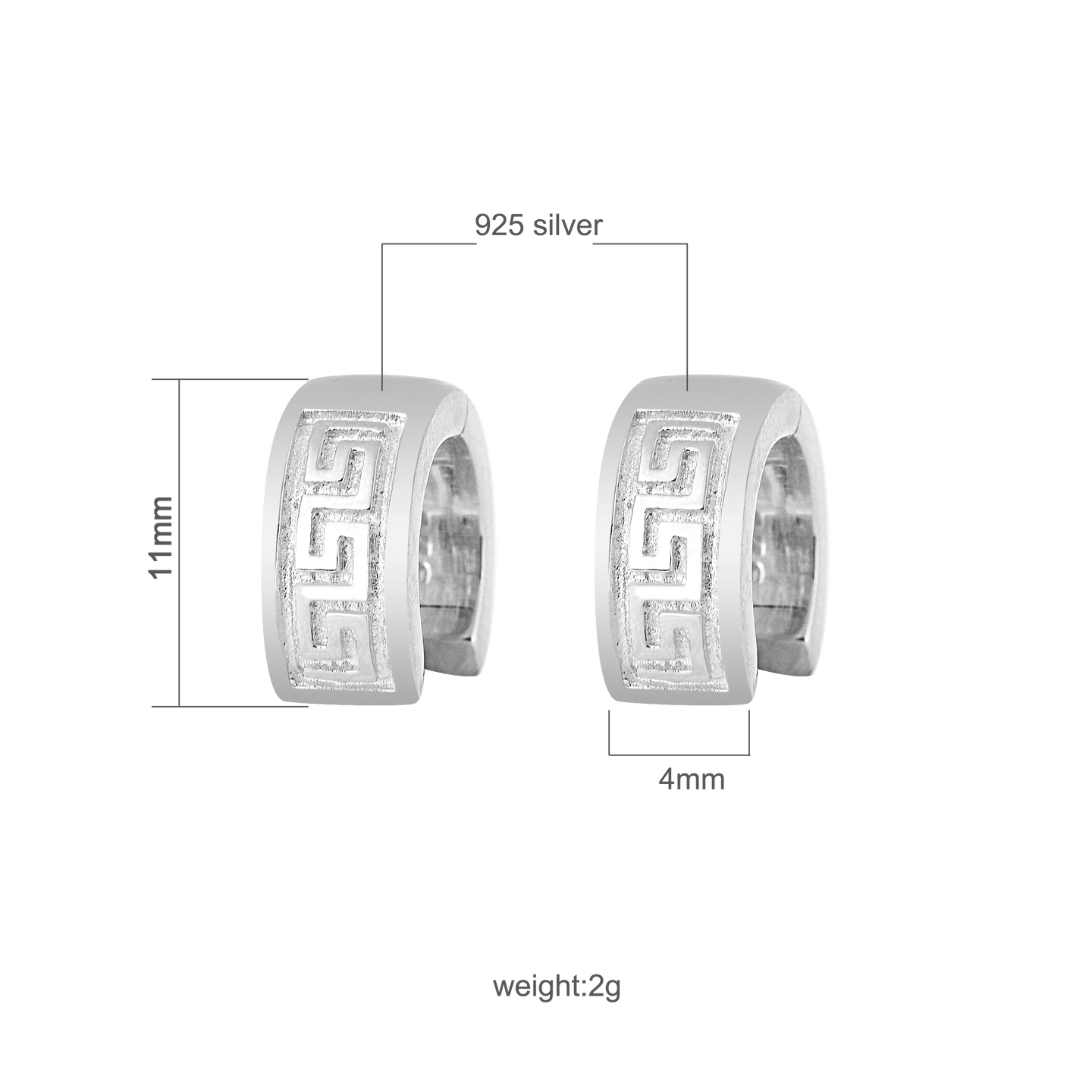 Textured 925 EARRINGS | 9210431