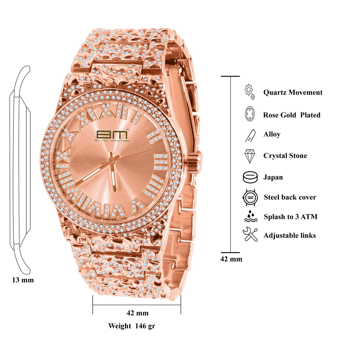 FLAMBOYANT ULTRA BLING WATCH SET | 530295