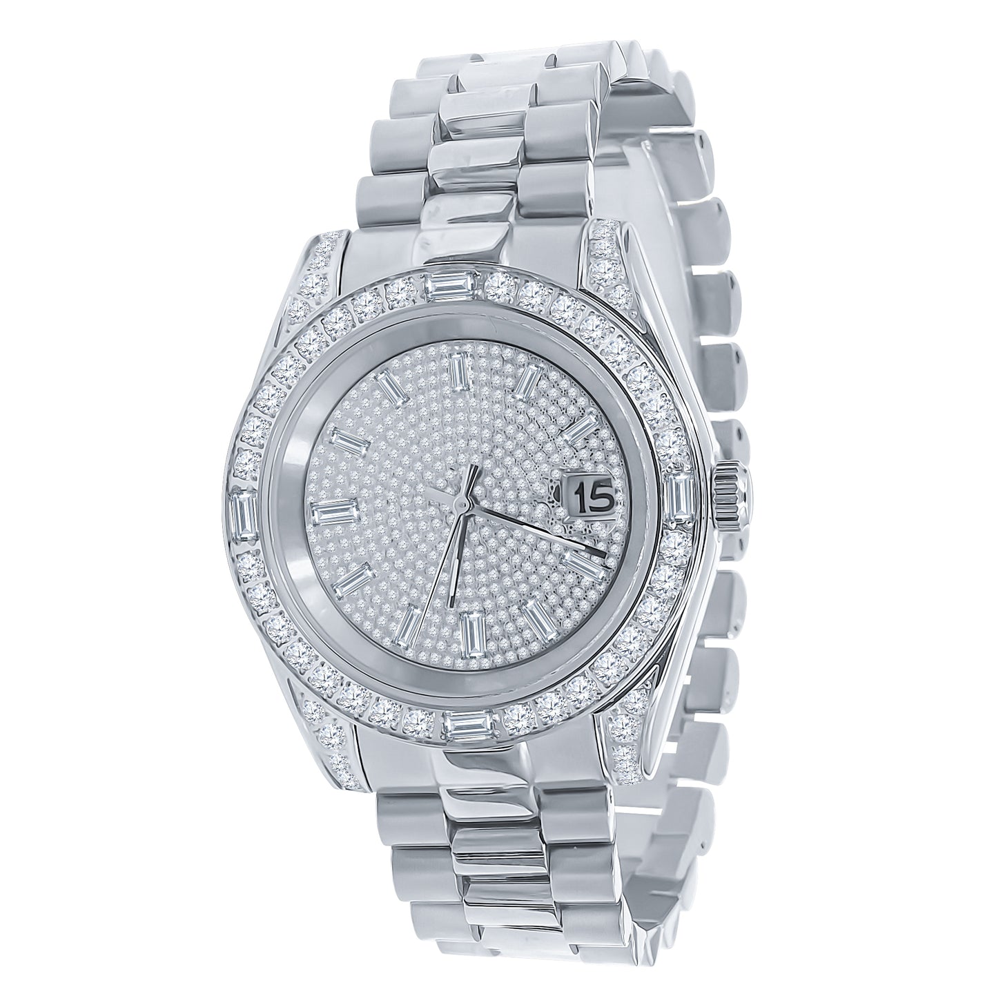MAJESTY STEEL CZ HIP HOP WATCH  | 530481