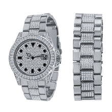 INTERSTELLAR DIVERS BEZEL ICED OUT WATCH & BRACELET SET | 530921