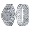 PURPUREUS 5-LINK ICED OUT WATCH & BRACELET SET I 530701