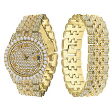 PURPUREUS 5-LINK ICED OUT WATCH & BRACELET SET I 530702