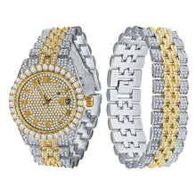 PURPUREUS 5-LINK ICED OUT WATCH & BRACELET SET I 5307042