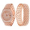 PURPUREUS 5-LINK ICED OUT WATCH & BRACELET SET I 530705