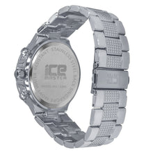 Silver 2 Row Black Dial Iced out Bling Metal