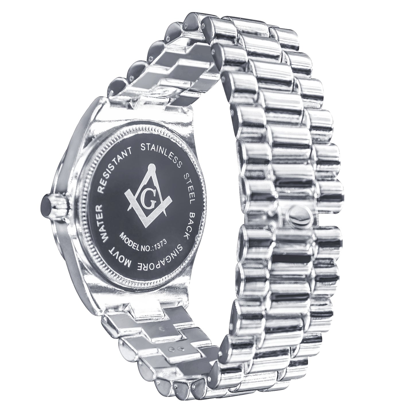 COLOSSAL MASONIC ICED METAL WATCH I 562451