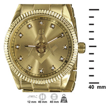 COLOSSAL MASONIC ICED METAL WATCH I 562452