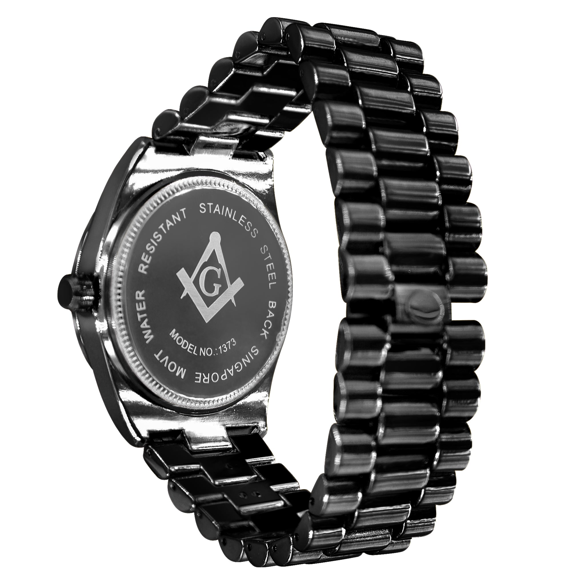 COLOSSAL MASONIC ICED METAL WATCH I 562453