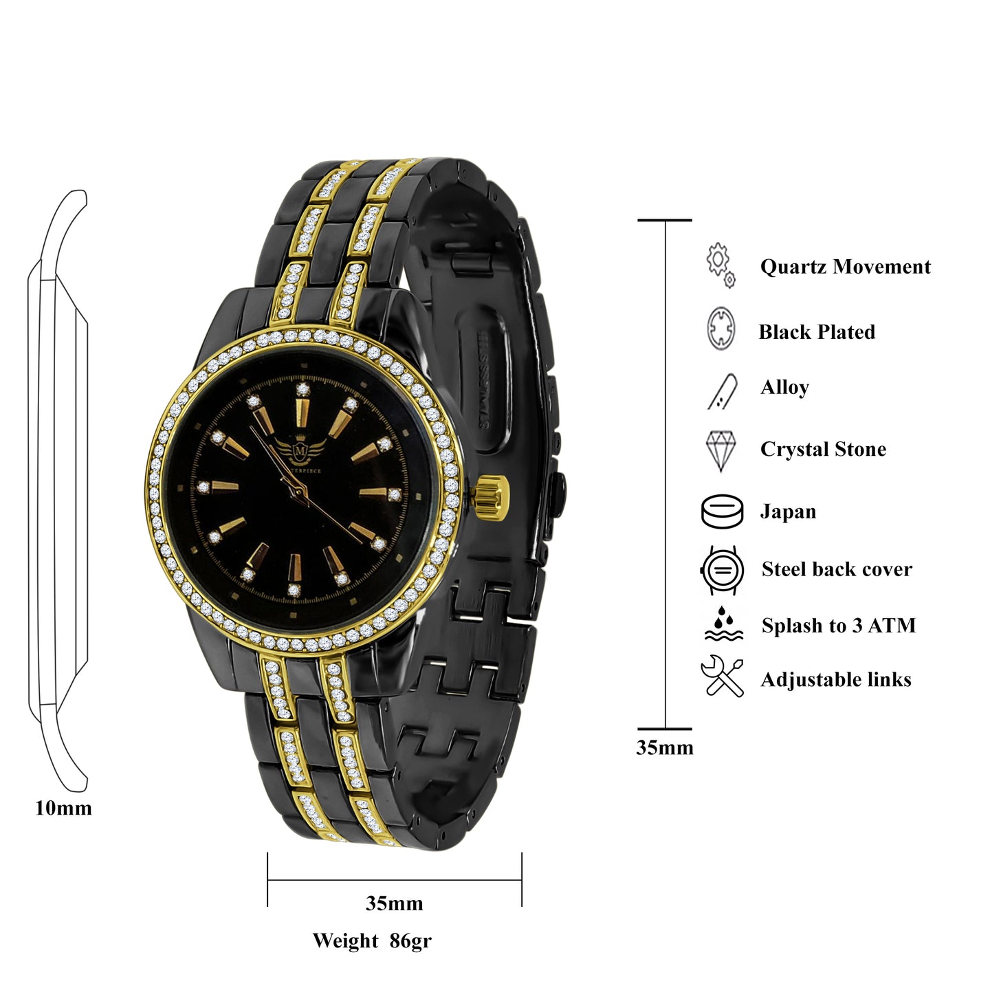 EXQUISITE Women Bling Metal Watch | 562543