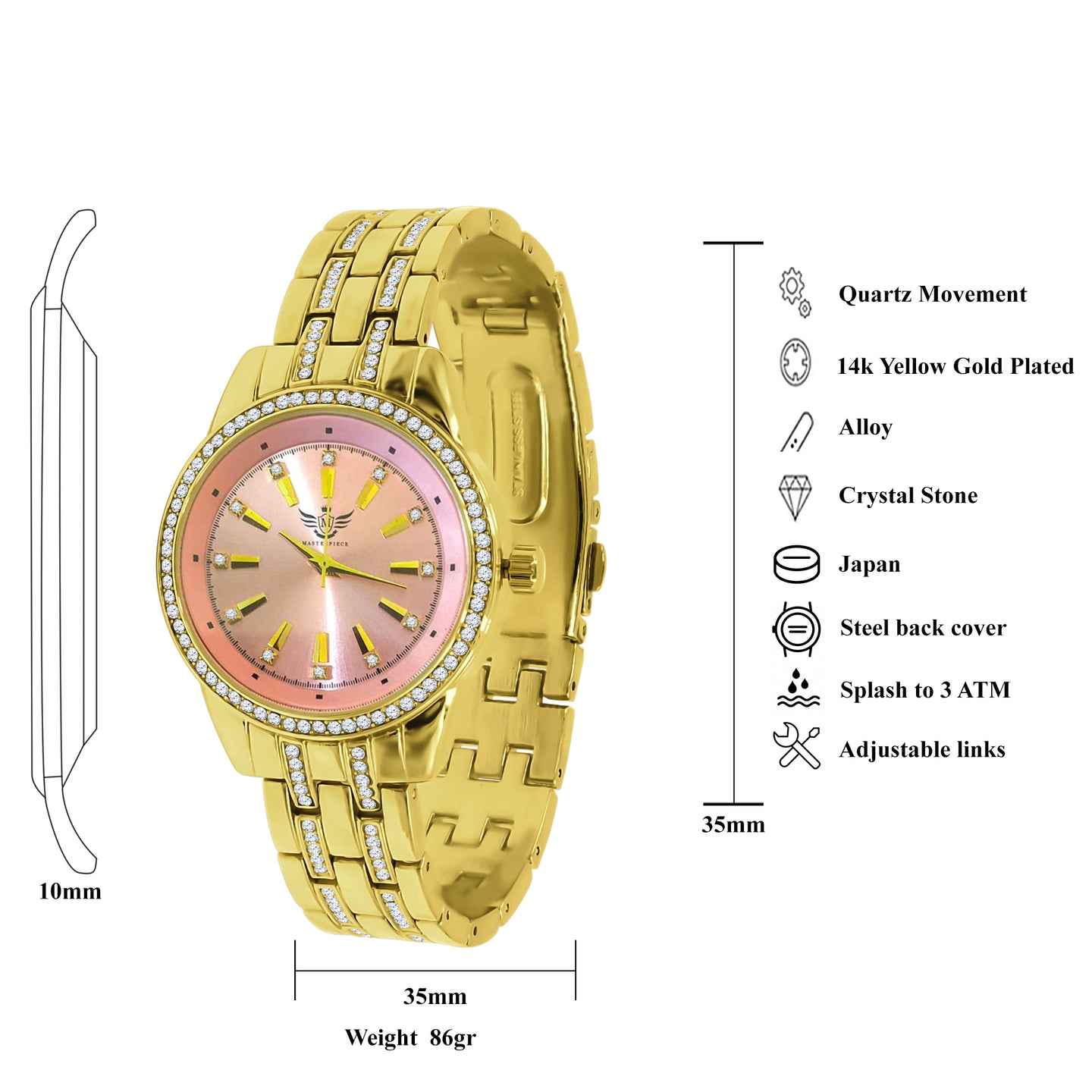 EXQUISITE Women Bling Metal Watch | 5625433