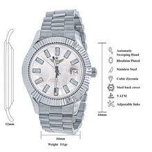 COSMIC STEEL AUTOMATIC CZ WATCH | 5628652