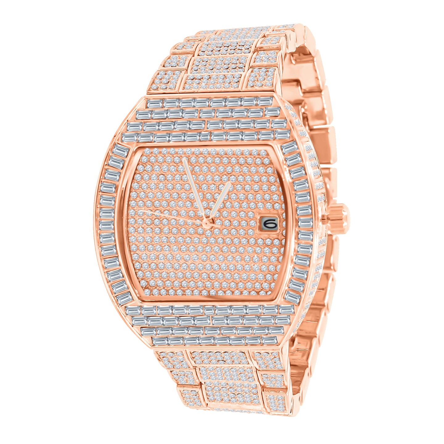 BOOGIE HIP HOP METAL WATCH CLEAR STONE  |  563175