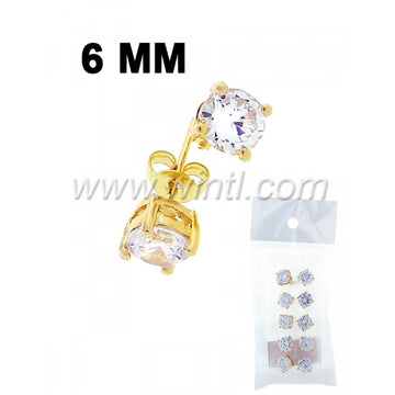 CZ diamond stud earrings