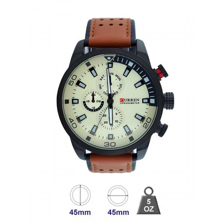 Curren Leather Band Watch for Men