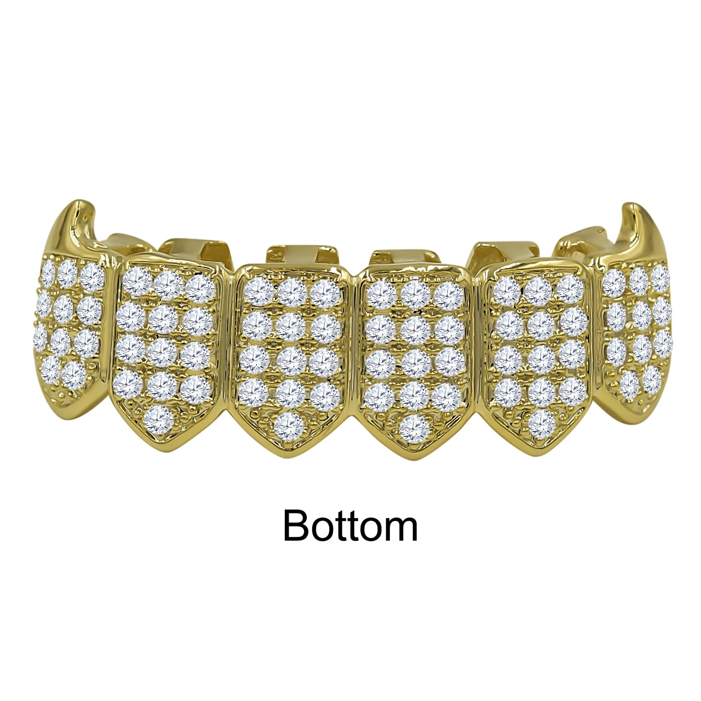 Hip Hop CZ  Grillz in Silver and Gold Color-912842