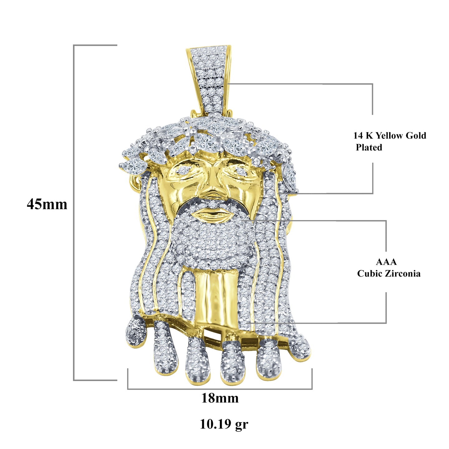 JESUS SILVER PENDANT | 9210122