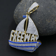 Pirate Ship 925 Pendant with CZ Stone  | 9210192